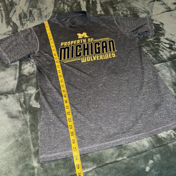 Knights Apparel T-Shirt Mens Heather Large Gray Michigan Wolverines Short Sleeve - Picture 6 of 6